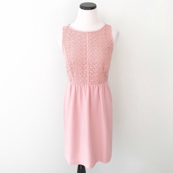 LOFT Dresses & Skirts - Ann Taylor LOFT Rose pink lace sleeveless Dress